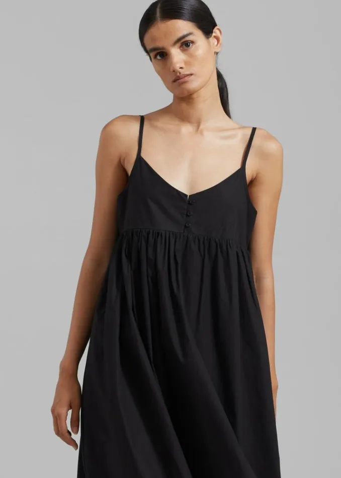 Women The Frankie Shop Juniper Cotton Tank Dress 8211 Black Black
