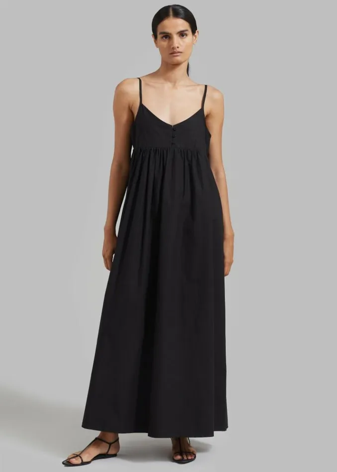 Women The Frankie Shop Juniper Cotton Tank Dress 8211 Black Black