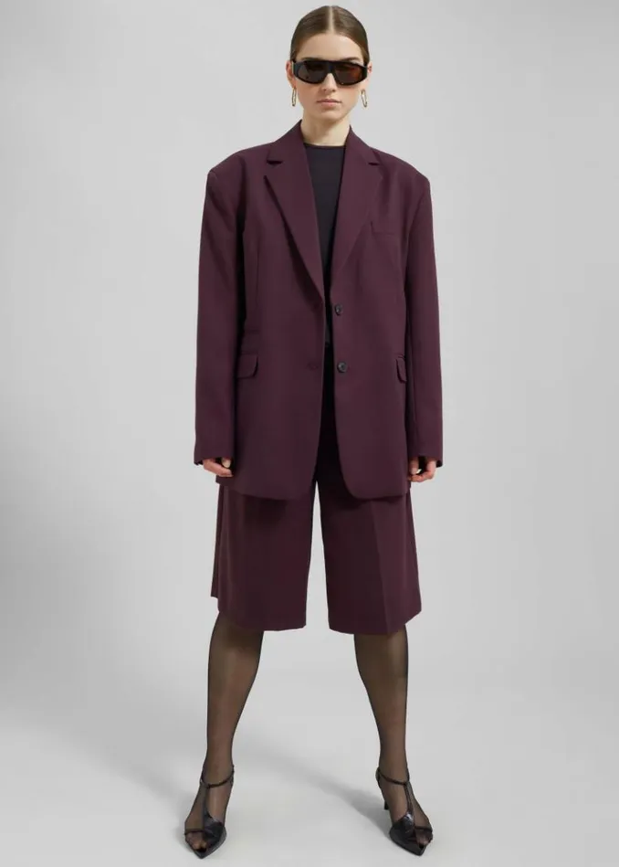 Women The Frankie Shop Wilma Blazer 8211 Burgundy Burgundy