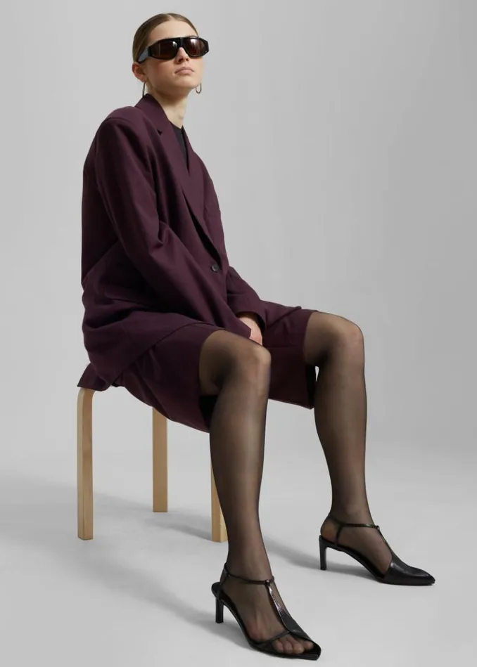 Women The Frankie Shop Wilma Blazer 8211 Burgundy Burgundy