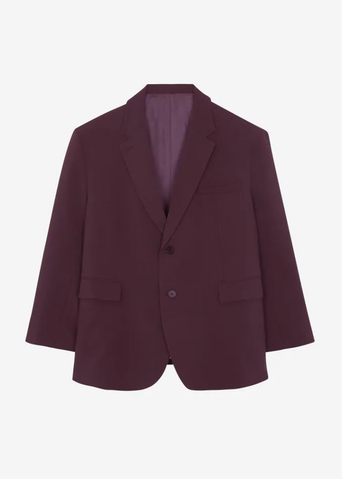Women The Frankie Shop Wilma Blazer 8211 Burgundy Burgundy