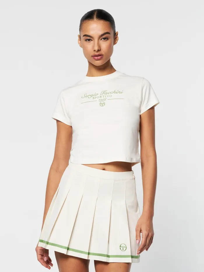Women Tops And Sports Bras Sergio Tacchini Nicola Graphic TShirt Gardenia