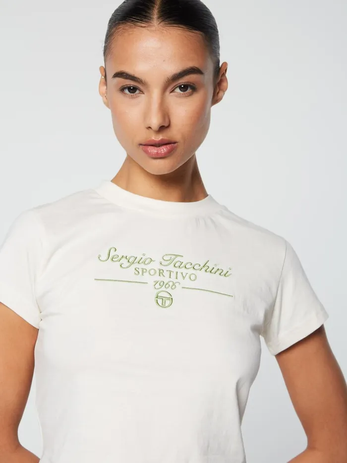 Women Tops And Sports Bras Sergio Tacchini Nicola Graphic TShirt Gardenia