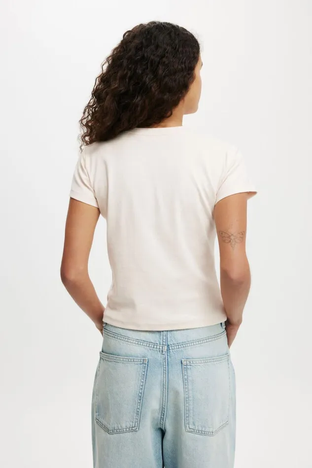 Women Tops Cotton On 90S Baby Tee Flossy Pink
