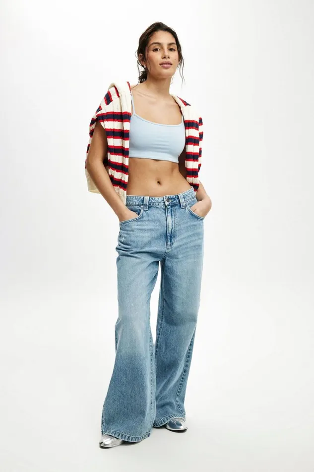 Women Tops Cotton On All Day Micro Crop Cami Shoreline Women Tops Cotton On All Day Micro Crop Cami Shoreline