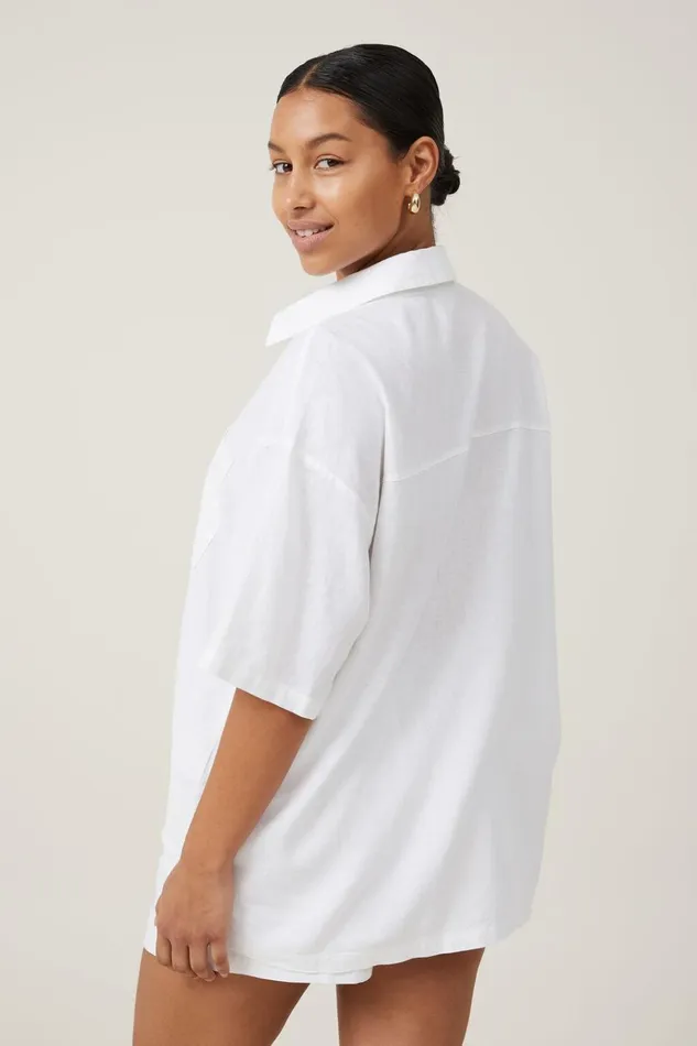 Women Tops Cotton On Haven Short Sleeve Shirt White Women Tops Cotton On Haven Short Sleeve Shirt White