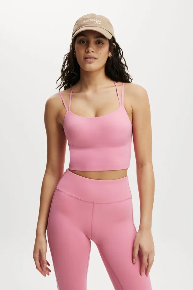 Women Tops Cotton On Ultra Luxe Bonded Strappy Back Tank Radiant Raspberry