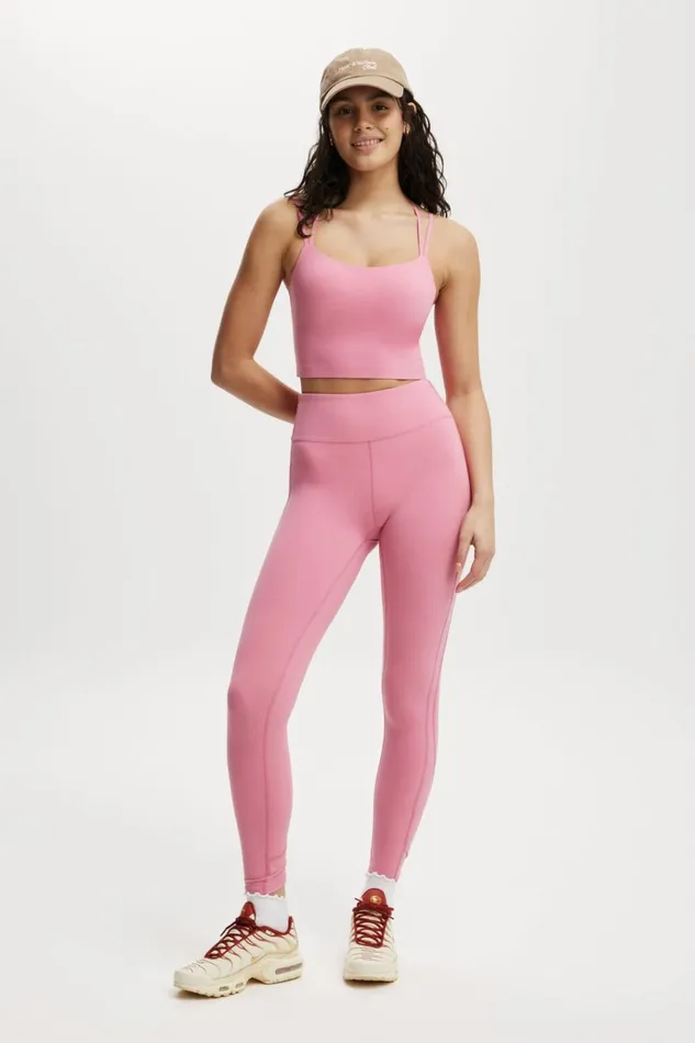 Women Tops Cotton On Ultra Luxe Bonded Strappy Back Tank Radiant Raspberry
