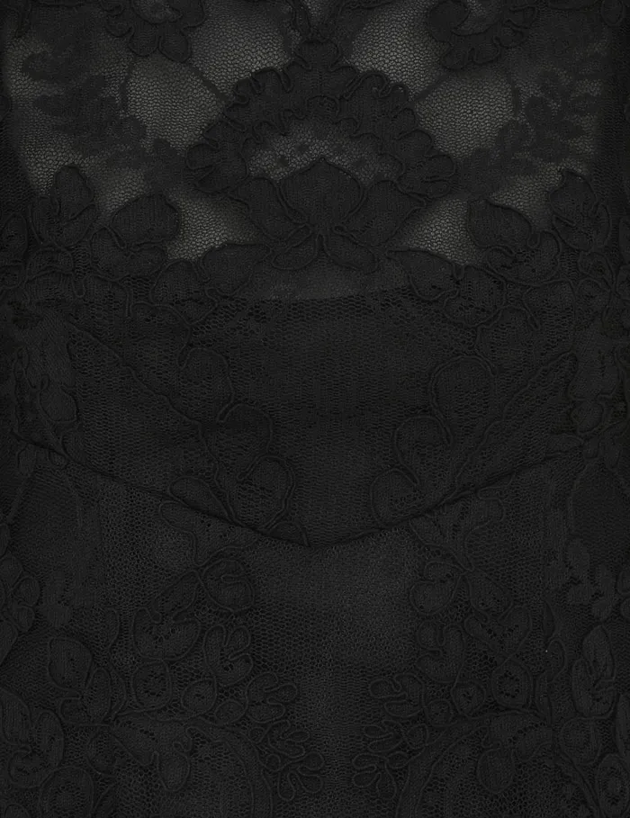 Women Tops Zimmermann Crush Lace Frill Bodice Black