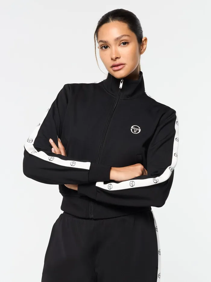 Women Tracksuits Sergio Tacchini Ardea Cropped Track Jacket Black Beauty
