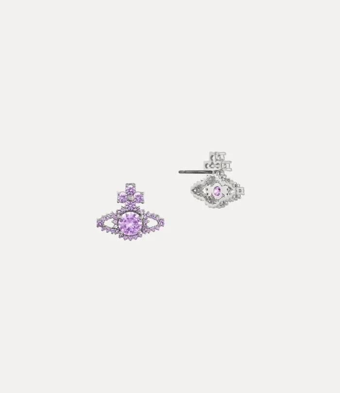 Women Valentina Orb Earrings Platinumlavenderbluecz Vivienne Westwood Earrings