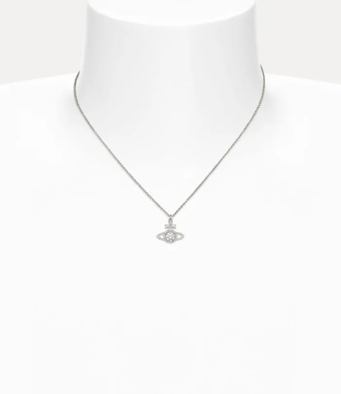 Women Valentina Orb Pendant Necklace Platinumwhitecz Vivienne Westwood Classic Styles