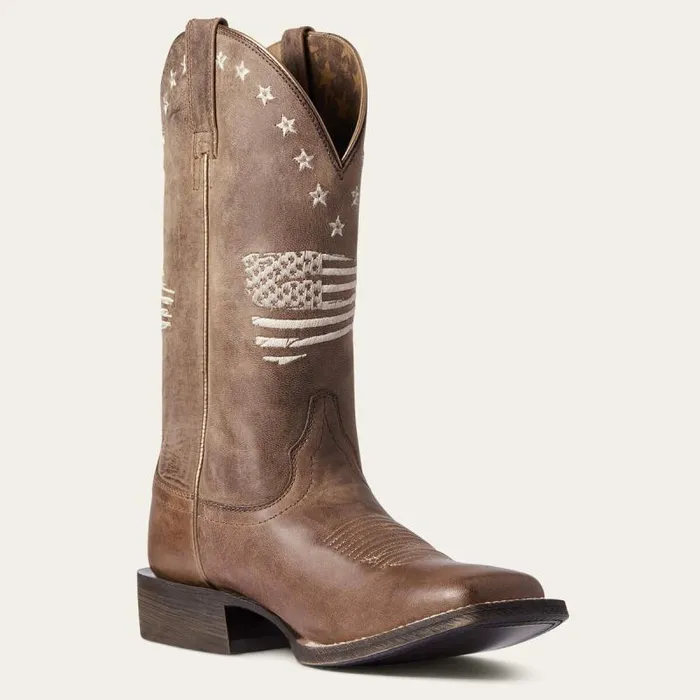 Women Western Boots Ariat Circuit Patriot Western Boot Weathered Tan
