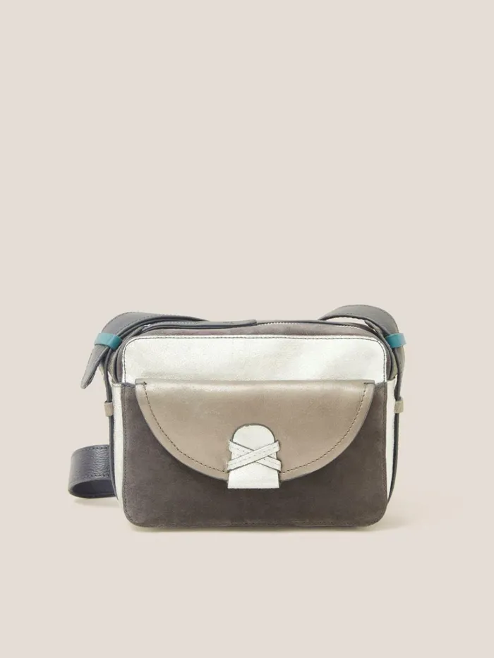 Women White Stuff Bags And Purses Lola Leather Camera Bag Grey Multi