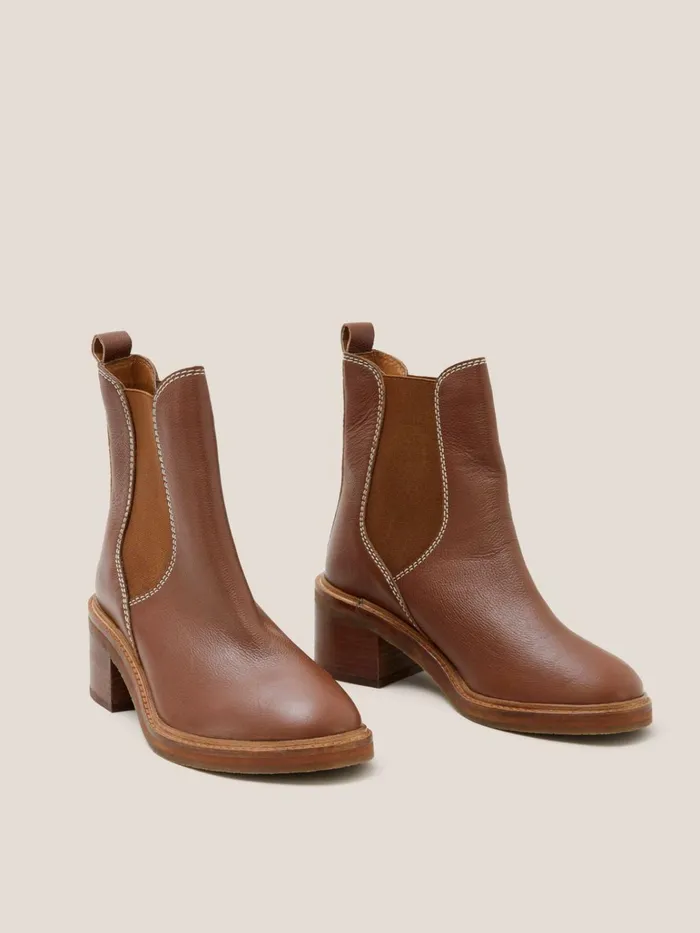 Women White Stuff BOOTS 15 OFF Connie Leather Chelsea Boot Mid Tan Women White Stuff BOOTS 15 OFF Connie Leather Chelsea Boot Mid Tan