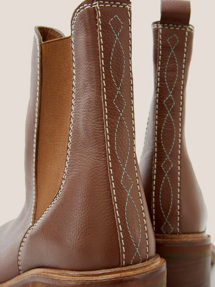 Women White Stuff BOOTS 15 OFF Connie Leather Chelsea Boot Mid Tan Women White Stuff BOOTS 15 OFF Connie Leather Chelsea Boot Mid Tan