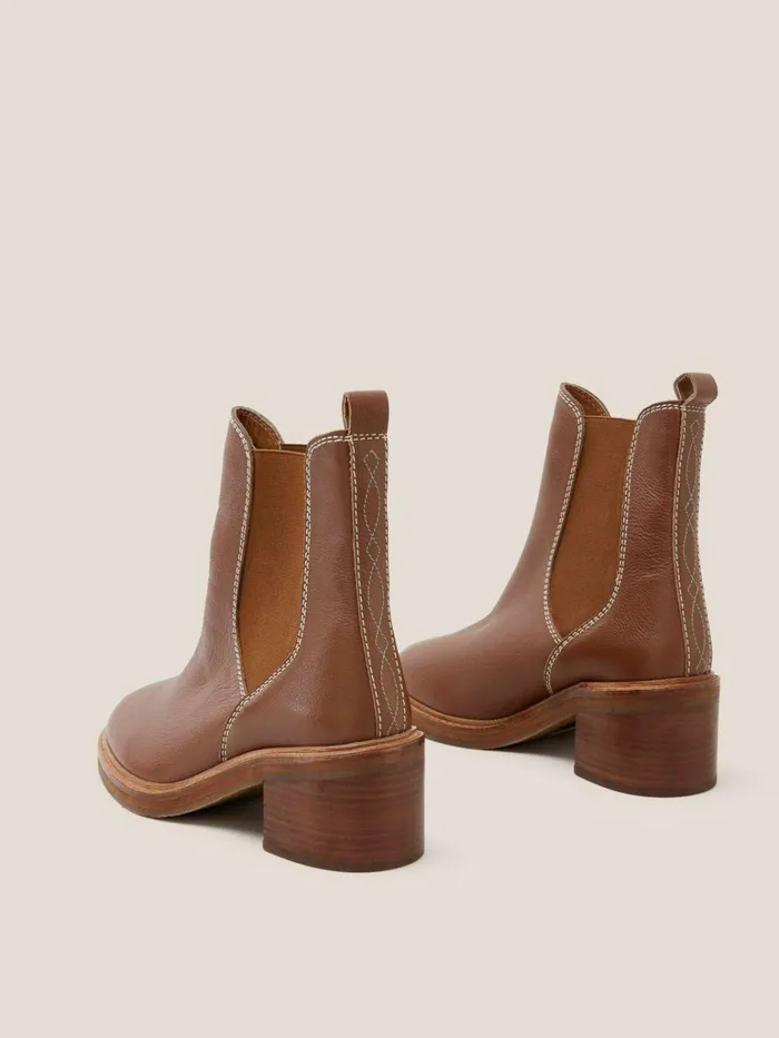 Women White Stuff BOOTS 15 OFF Connie Leather Chelsea Boot Mid Tan Women White Stuff BOOTS 15 OFF Connie Leather Chelsea Boot Mid Tan
