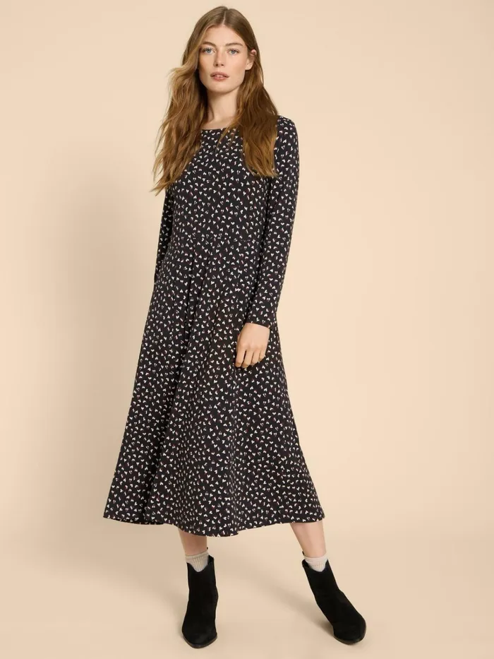 Women White Stuff Dresses Madeline Classic Jersey Dress Red Multi Women White Stuff Dresses Madeline Classic Jersey Dress Red Multi
