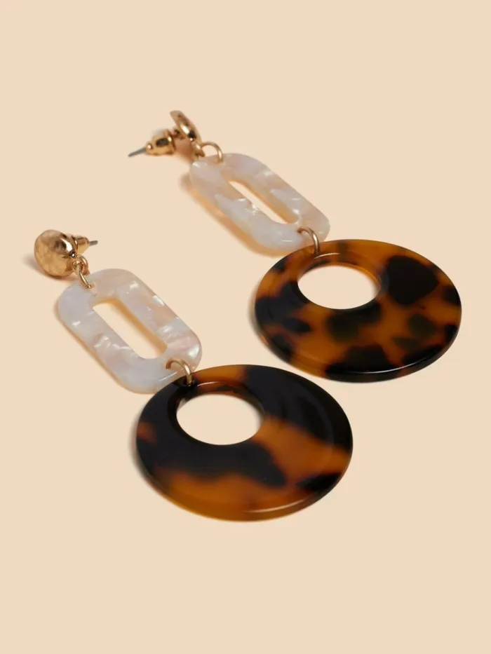 Women White Stuff Jewellery Lilias Resin Drop Earring Brown Multi Women White Stuff Jewellery Lilias Resin Drop Earring Brown Multi