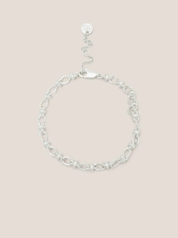 Women White Stuff Jewellery Silver Plated Link Bracelet Silver Tone Metallic