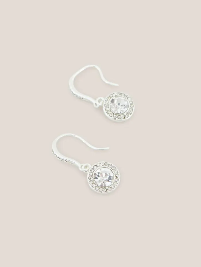 Women White Stuff Partywear Silver Plated Drop Earrings Silver Tone Metallic Women White Stuff Partywear Silver Plated Drop Earrings Silver Tone Metallic