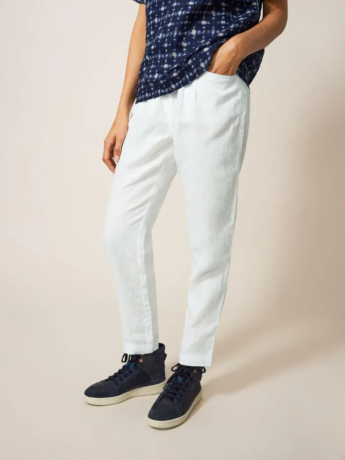 Women White Stuff Petite Clothing Rowena Linen Trouser Brilliant White Women White Stuff Petite Clothing Rowena Linen Trouser Brilliant White