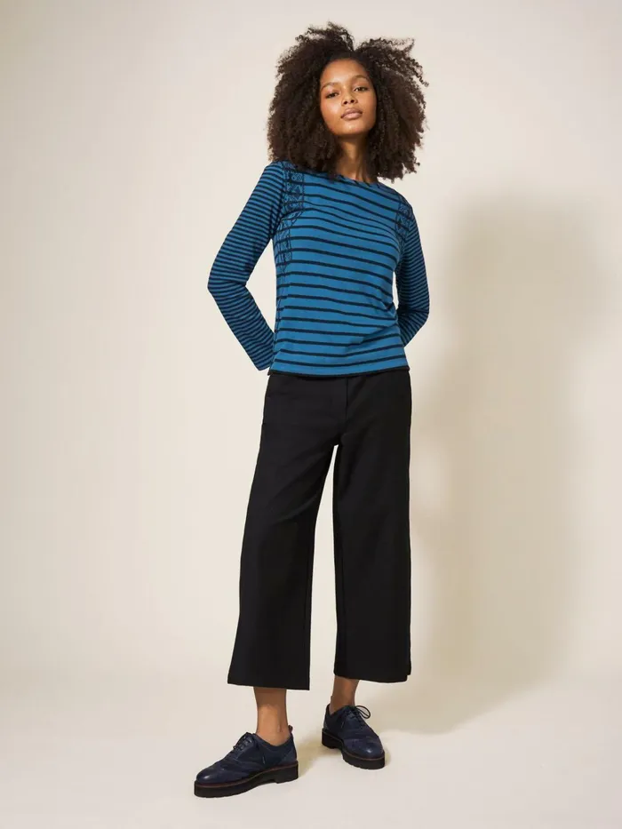 Women White Stuff Petite Clothing WHISPER TEE Blue Multi Women White Stuff Petite Clothing WHISPER TEE Blue Multi