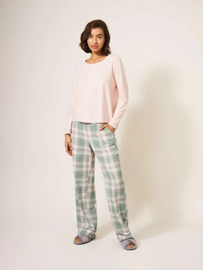 Women White Stuff Pyjamas And Nightwear Eva Jersey PJ Top Light Pink