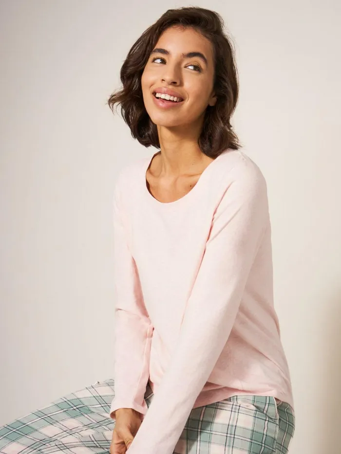 Women White Stuff Pyjamas And Nightwear Eva Jersey PJ Top Light Pink Women White Stuff Pyjamas And Nightwear Eva Jersey PJ Top Light Pink