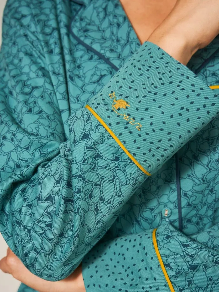 Women White Stuff Pyjamas And Nightwear Nina Organic PJ Shirt Teal Multi Women White Stuff Pyjamas And Nightwear Nina Organic PJ Shirt Teal Multi