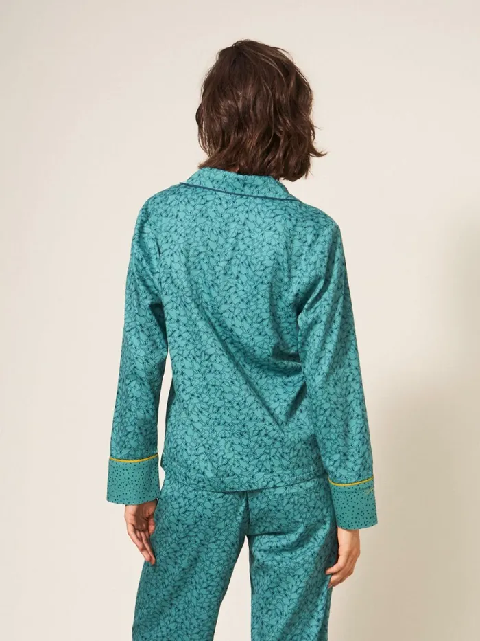Women White Stuff Pyjamas And Nightwear Nina Organic PJ Shirt Teal Multi Women White Stuff Pyjamas And Nightwear Nina Organic PJ Shirt Teal Multi