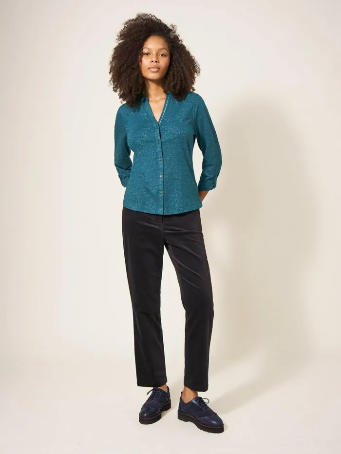 Women White Stuff Shirts Blouses And Tunics ANNIE SPARKLE SLIM FIT SHIRT Dk Teal Women White Stuff Shirts Blouses And Tunics ANNIE SPARKLE SLIM FIT SHIRT Dk Teal