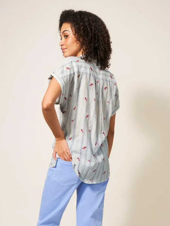Women White Stuff Tops And Tshirts Ella Embroidered Cotton Shirt White Multi Women White Stuff Tops And Tshirts Ella Embroidered Cotton Shirt White Multi