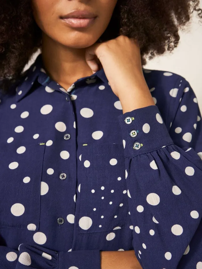 Women White Stuff Tops And Tshirts Ella Relaxed Shirt Navy Multi Women White Stuff Tops And Tshirts Ella Relaxed Shirt Navy Multi