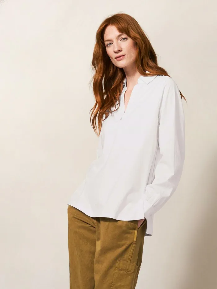 Women White Stuff Tops And Tshirts Fran Long Sleeve Shirt Brilliant White Women White Stuff Tops And Tshirts Fran Long Sleeve Shirt Brilliant White