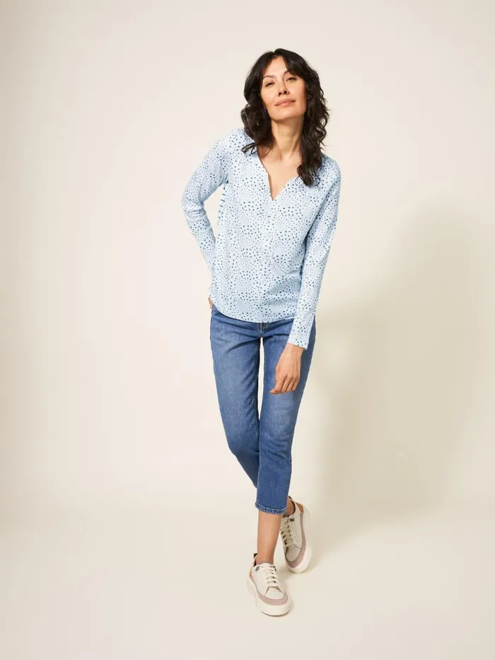 Women White Stuff Tops And Tshirts Nelly Long Sleeve TShirt White Multi Women White Stuff Tops And Tshirts Nelly Long Sleeve TShirt White Multi