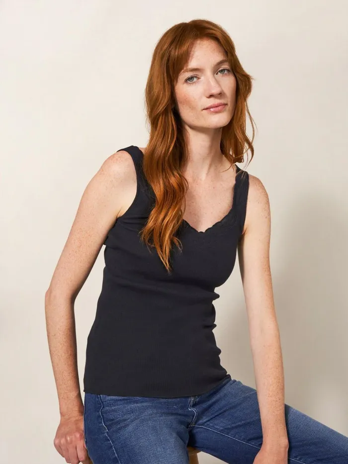 Women White Stuff Tops And Tshirts SEA BREEZE VEST Dk Grey