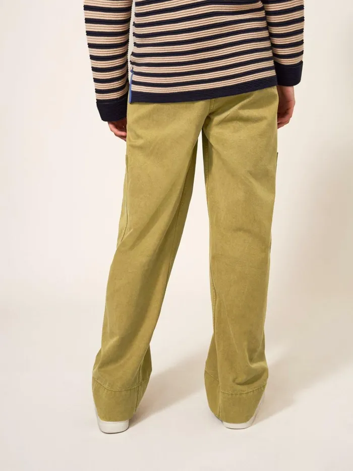 Women White Stuff Trousers Carlie Wide Leg Cargo Trouser Mid Green Women White Stuff Trousers Carlie Wide Leg Cargo Trouser Mid Green