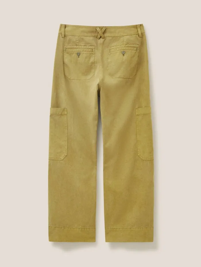 Women White Stuff Trousers Carlie Wide Leg Cargo Trouser Mid Green Women White Stuff Trousers Carlie Wide Leg Cargo Trouser Mid Green