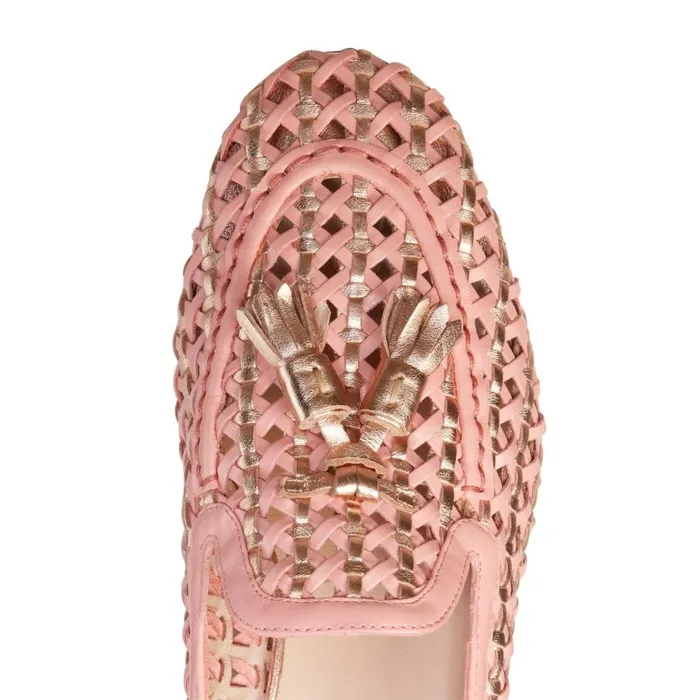 Women Woven Leather Brera Loafer Pink Fratelli Rossetti Loafers Women Woven Leather Brera Loafer Pink Fratelli Rossetti Loafers