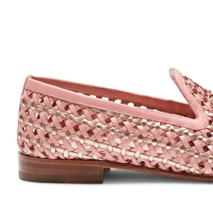 Women Woven Leather Brera Loafer Pink Fratelli Rossetti Loafers Women Woven Leather Brera Loafer Pink Fratelli Rossetti Loafers