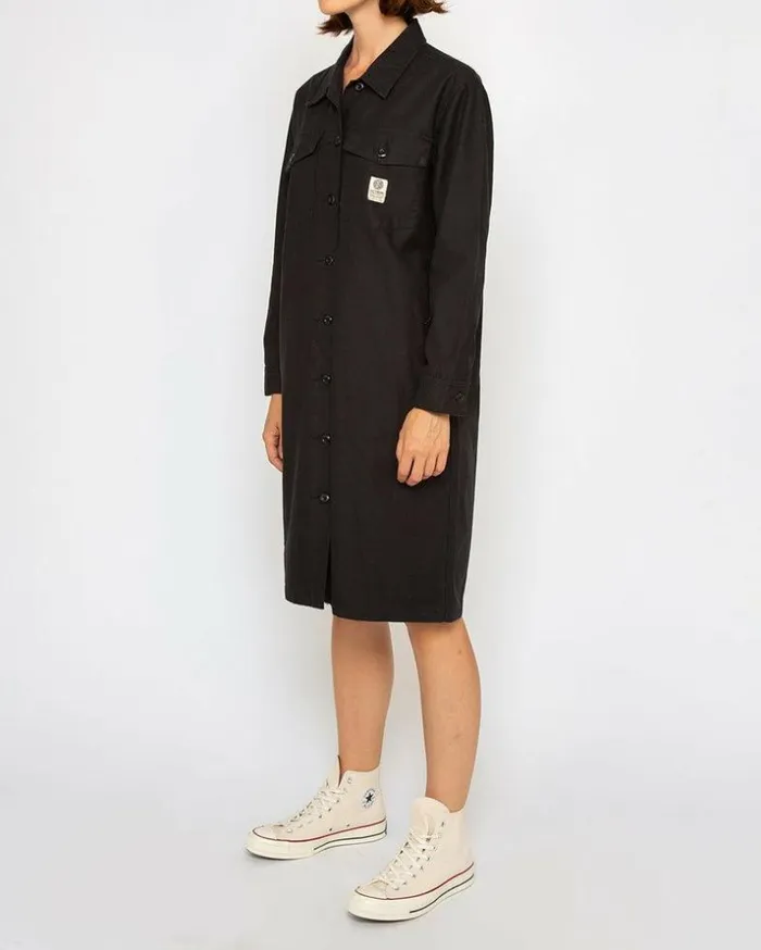 Womens Deus Ex Machina Dresses Workwear Dress 8211 Black Black Womens Deus Ex Machina Dresses Workwear Dress 8211 Black Black