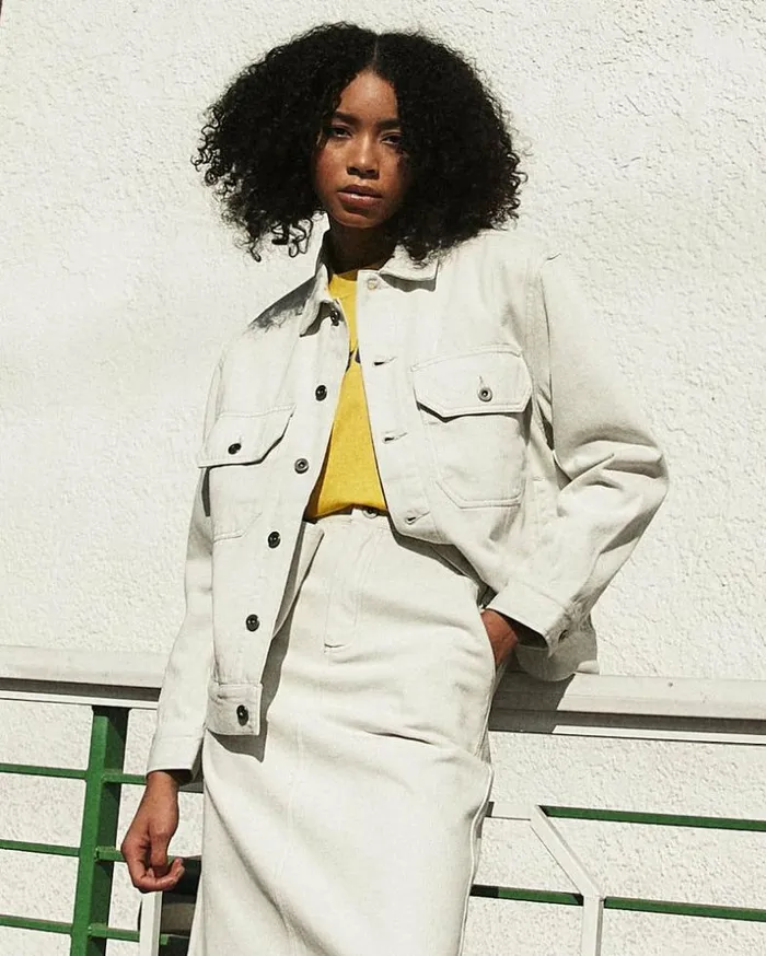 Womens Deus Ex Machina Jackets Coby Denim Jacket 8211 Bleached White Bleached White Womens Deus Ex Machina Jackets Coby Denim Jacket 8211 Bleached White Bleached White
