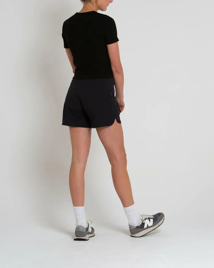 Womens Deus Ex Machina Shorts Earth Vibe Boardshort 8211 Black Black Womens Deus Ex Machina Shorts Earth Vibe Boardshort 8211 Black Black
