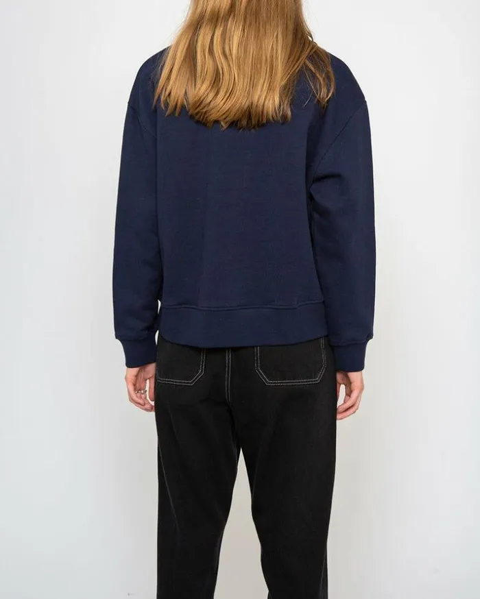 Womens Deus Ex Machina Sweaters Military Crew 8211 Navy Navy Womens Deus Ex Machina Sweaters Military Crew 8211 Navy Navy