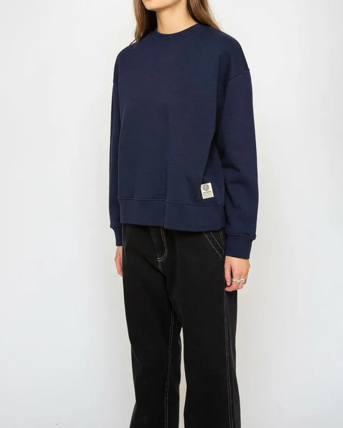 Womens Deus Ex Machina Sweaters Military Crew 8211 Navy Navy Womens Deus Ex Machina Sweaters Military Crew 8211 Navy Navy