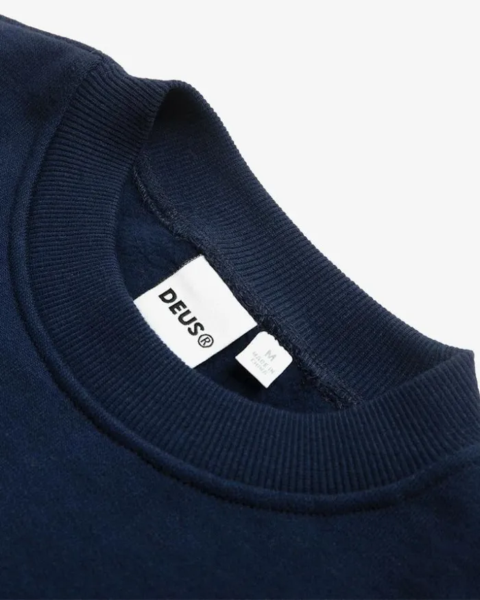 Womens Deus Ex Machina Sweaters Military Crew 8211 Navy Navy Womens Deus Ex Machina Sweaters Military Crew 8211 Navy Navy