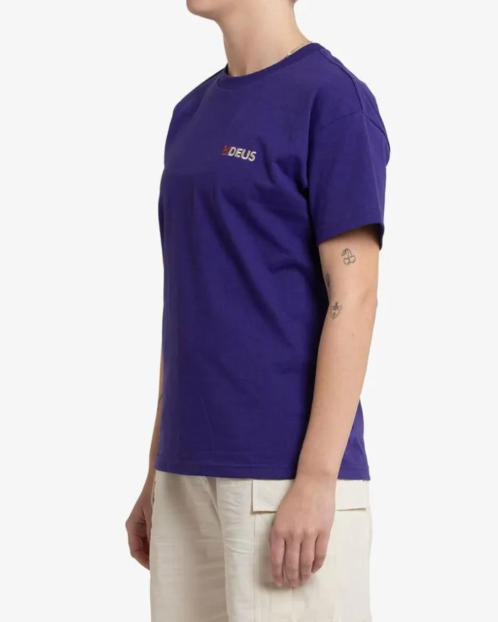 Womens Deus Ex Machina Tees Foxtrot Tee 8211 Deep Blue Deep Blue Womens Deus Ex Machina Tees Foxtrot Tee 8211 Deep Blue Deep Blue