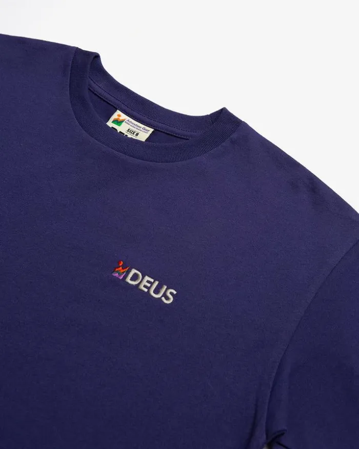 Womens Deus Ex Machina Tees Foxtrot Tee 8211 Deep Blue Deep Blue Womens Deus Ex Machina Tees Foxtrot Tee 8211 Deep Blue Deep Blue