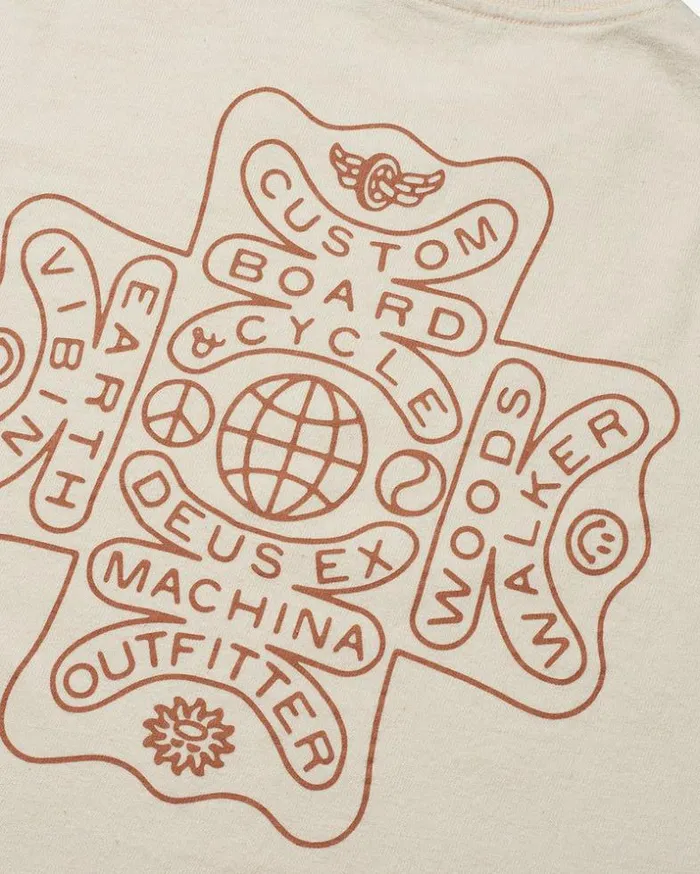 Womens Deus Ex Machina Tees Mandala Tee 8211 White Sand White Sand Womens Deus Ex Machina Tees Mandala Tee 8211 White Sand White Sand